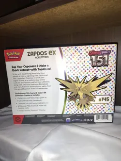 Pokemon Scarlet & Violet Zapdos EX Collection 151 Series, Sealed Box - Image 4