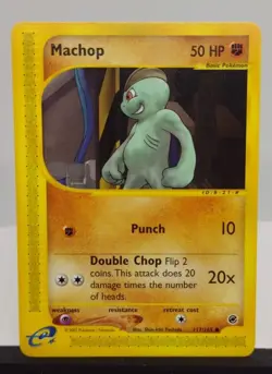 POKEMON MACHOP 117/165 EXPEDITION BASE SET COMMON NEAR MINT - FREE SHIPPING - Image 1