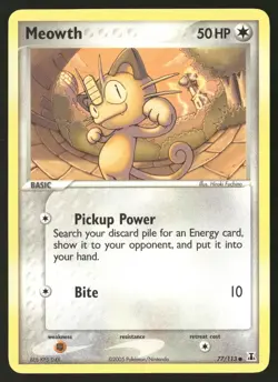 Pokemon Meowth Delta Species 77/113 Common Lightly Played - Image 1