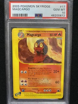 2003 Pokemon Skyridge Magcargo 17/144 PSA 10 Gem Mint - Image 1