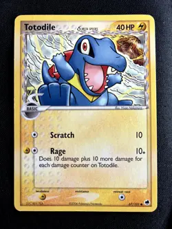 Totodile 67/101 (LP) - Dragon Frontiers - Non-Holo - Image 1