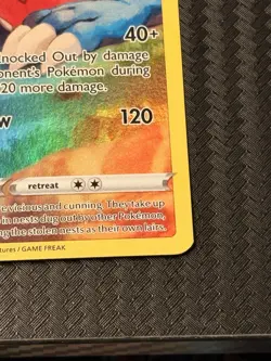 2022 Pokemon Sword & Shield Silver Tempest Full Art Holo Druddigon 9/30 - Image 3
