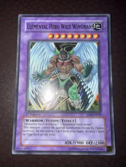 Yu-Gi-Oh! Elemental Hero Wild Wingman -EOJ-EN035- Super Rare - 1st Edition LP! - Image 1