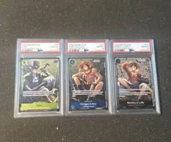 2026 One Piece Tin Pack Vol. 2 Sequential PSA 10 Promo Set - Luffy, Ace, Sabo - Image 1