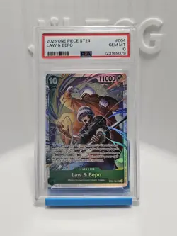2025 One Piece ST24 Law & Bepo #004 PSA 10 - Image 1