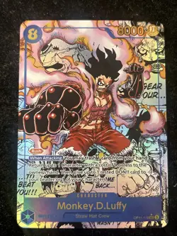 One Piece Monkey D.Luffy OP11-118 A Fist of Divine Speed Manga Alternate Art - Image 1