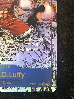 One Piece Monkey D.Luffy OP11-118 A Fist of Divine Speed Manga Alternate Art - Image 4