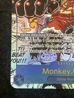 One Piece Monkey D.Luffy OP11-118 A Fist of Divine Speed Manga Alternate Art - Image 5