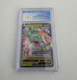 The Pokemon Company CGC Pristine 10 Rayquaza V 210/S-P JP SWSH Promo Holo 2021 - Image 1