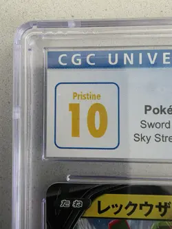 The Pokemon Company CGC Pristine 10 Rayquaza V 210/S-P JP SWSH Promo Holo 2021 - Image 2