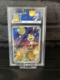 Pokemon TCG Meowth Chinese Exclusive Art 0207/07 Gem Pack Vol-3 - Image 1