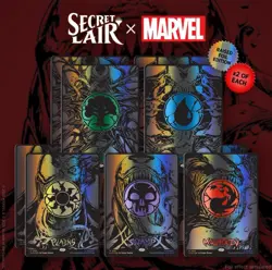 🕸MTG Spider-Man FOIL Secret Lair Drop PRESALE Venom Lands Raised Foil 🕸 - Image 1