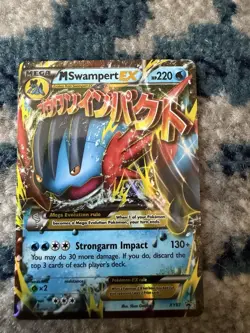 Pokemon Mega M Swampert EX XY87 XY Black Star Promo Holo Card Near Mint/Unplayed - Image 1