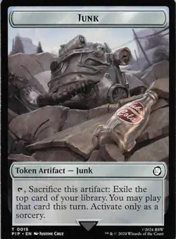 Junk // Soldier (0004) Double-Sided Token Foil T Universes Beyond: Fallout 15 // - Image 1