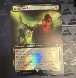 Wizards MTG Feral Ghoul 0909 Fallout PIP Rare surge Foil English 2024 ext. art - Image 1