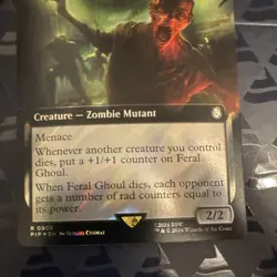 Wizards MTG Feral Ghoul 0909 Fallout PIP Rare surge Foil English 2024 ext. art - Image 3