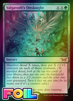 x1 Valgavoth's Onslaught DSK Duskmourn MTG 204 FOIL RARE M/NM 1x - Image 1
