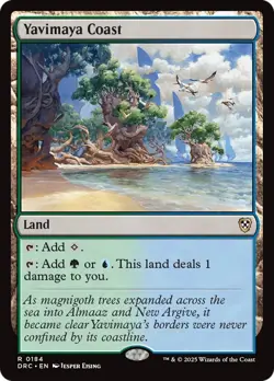 Yavimaya Coast Magic: The Gathering Land Aetherdrift Commander Rare Regular NM - Image 1