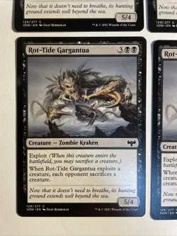 4x Mtg Crimson Vow Rot-Tide Gargantua NM/M Magic The Gathering - Image 2