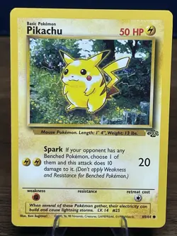 The Pokemon Company Pikachu 60/64 Jungle Unlimited Regular Common 50 HP Eng - Image 1
