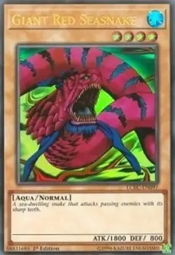 Giant Red Seasnake - LCKC-EN097 - Ultra Rare - 1st Edition - Lightly Played - Image 1