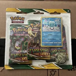 POKEMON SWORD SHIELD EVOLVING SKIES 3-PACK Blister BOOSTER EISCUE PROMO SEALED - Image 1