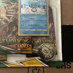 POKEMON SWORD SHIELD EVOLVING SKIES 3-PACK Blister BOOSTER EISCUE PROMO SEALED - Image 5