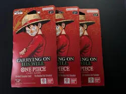 One Piece Carrying On His Will OP-13 Sleeved Blister Booster Pack English NEW X3 - Image 1