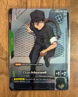Gundam Card Game - Duo Maxwell - GD01-090 R+ - Foil - Winners Promo - Image 1