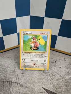 Pokemon Card - Farfetch'd Base Set Shadowless 27/102 1st Edition Uncommon - Image 1
