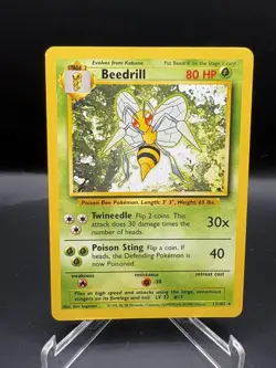 Beedrill 17/102 Base Set 1999 Rare Regular - Vintage English Pokemon Card LP/NM - Image 1