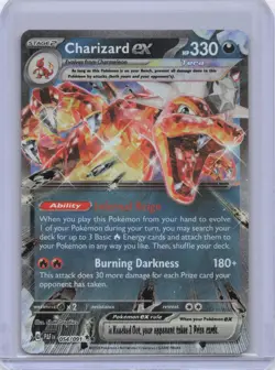 Pokemon TCG Charizard ex Holo Double Rare SV: Paldean Fates 054/091 NM - Image 1