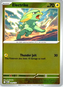 Electrike 049/132 Common Mega Evolution Pokemon Reverse Holo Near Mint - Image 1