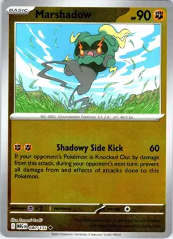Marshadow 080/132 Uncommon Mega Evolution Pokemon Reverse Holo Near Mint - Image 1