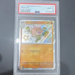 Pokemon PSA 10 Primeape 170/091 SV: Paldean Fates Shiny Rare Holo EN 2024 - Image 1