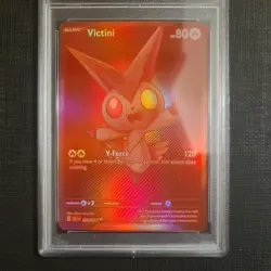 2025 POKEMON BLK EN-BLACK BOLT BLACK WHITE RARE #171 VICTINI PSA 9 - Image 2