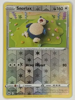 Snorlax 109/159 Reverse Holo Crown Zenith Pokemon NM - Image 1