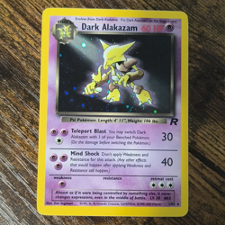 Pokemon TCG Dark Alakazam 1/82 Team Rocket Holo Rare Unlimited 2000 60 HP - Image 1