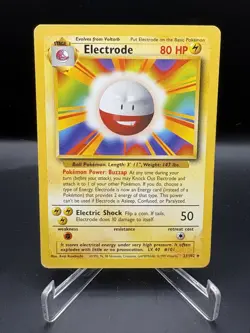 Pokemon TCG Electrode Base Set Non Holo Rare 21/102 LP/NM - Image 1