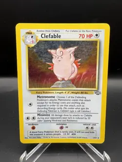 Pokemon TCG Clefable Jungle 1/64 Holo Unlimited Holo Rare LP - Image 1