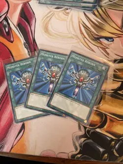 LED7-EN012 x3 Monster Reborn Common Excellent Condition Yugioh - Image 1