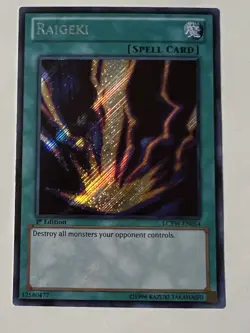 YuGiOh Raigeki Secret Rare 1st Edition LCYW-EN054 - Image 1