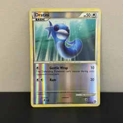 Triumphant Dratini 62/102 HGSS Reverse Holo Common Card 2010 Pokemon TCG LP + - Image 1