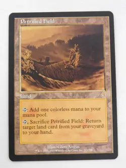 Petrified Field Odyssey Land Magic the Gathering TCG Trading Card Mtg - Image 1