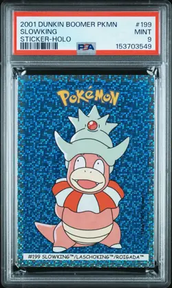 Slowking Pokemon Card Sticker Holo Dunkin Boomer Bubble Gum Nintendo PSA 9 POP 2 - Image 1