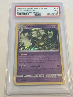 Holo Foil Dusknoir # 53/147 Burning Shadows Set Pokemon Trading Cards PSA 7 - Image 2