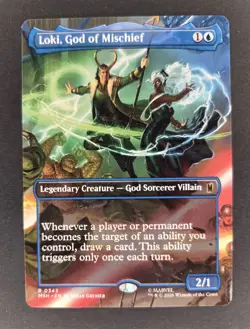 Loki, God of Mischief (Non-foil) [Borderless] Marvel Super Heroes 0343 Rare MTG - Image 1