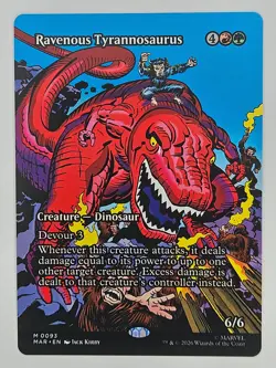 MTG Marvel Eternal-Legal MAR 93 Ravenous Tyrannosaurus (Borderless) - Image 1