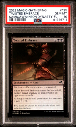 MTG Magic the Gathering Kamigawa Neon Dynasty Foil Twisted Embrace PSA 10 POP 1 - Image 1
