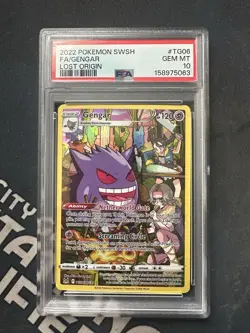 Pokemon Gengar TG06/TG30 PSA 10 SWSH Lost Origin Trainer Gallery Full Art - Image 1